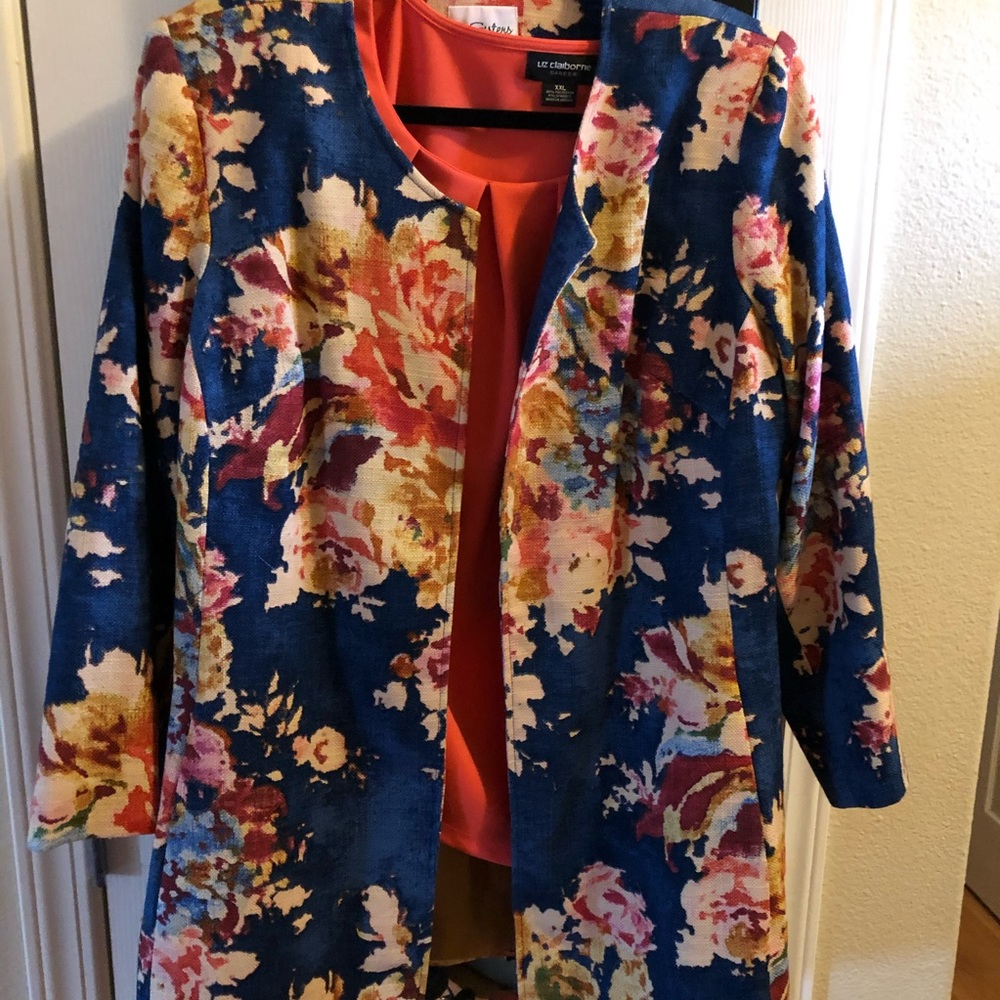 XXL Blazer worn one time.  The blouse is Liz Claiborne.